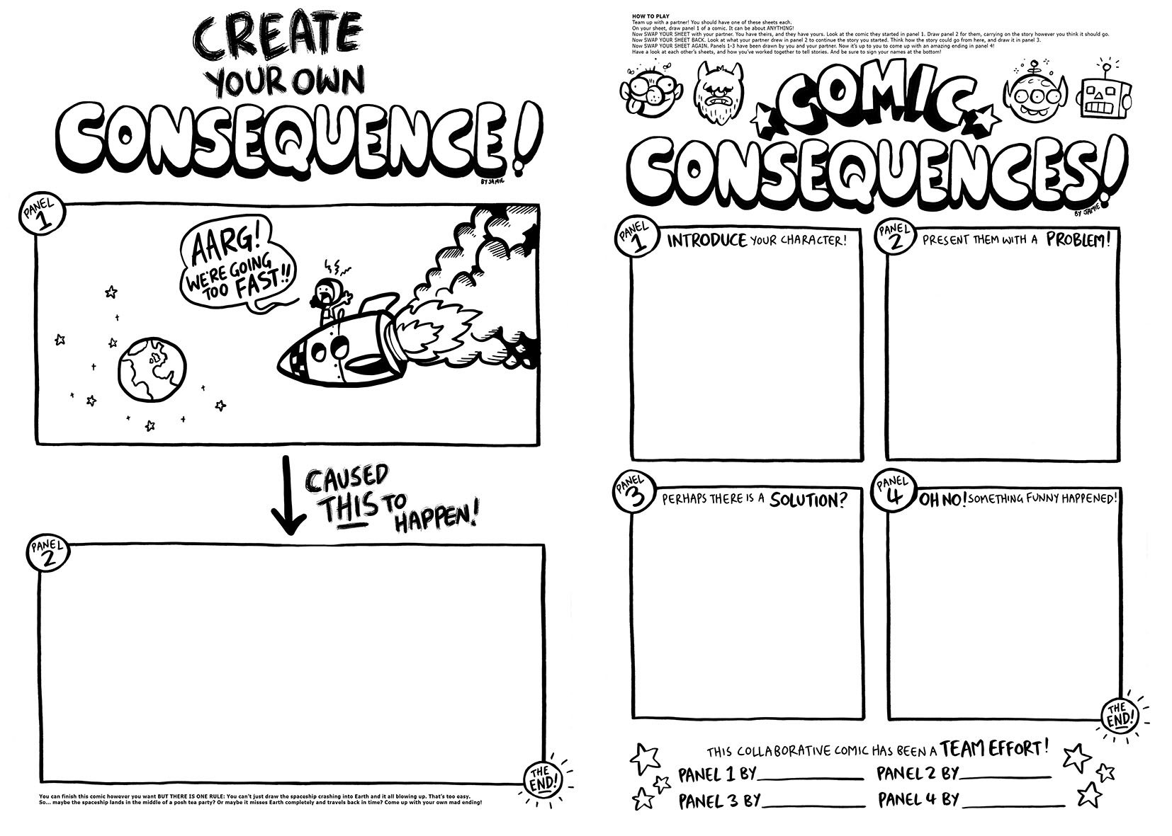 jamie smart on twitter comic worksheets from my recent