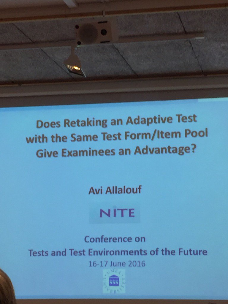 EvaHartell's tweet image. Avi Allalouf National institute 4 testing &amp;amp; evaluation, Israel Retaking tests #futuretest