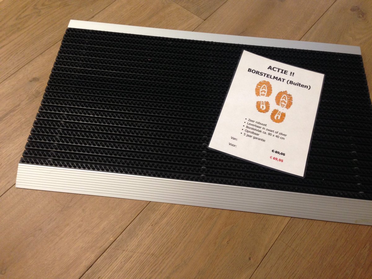 Onze borstelmat is weer in de aanbieding!! Van €89,95 voor €69,95...profiteer snel!