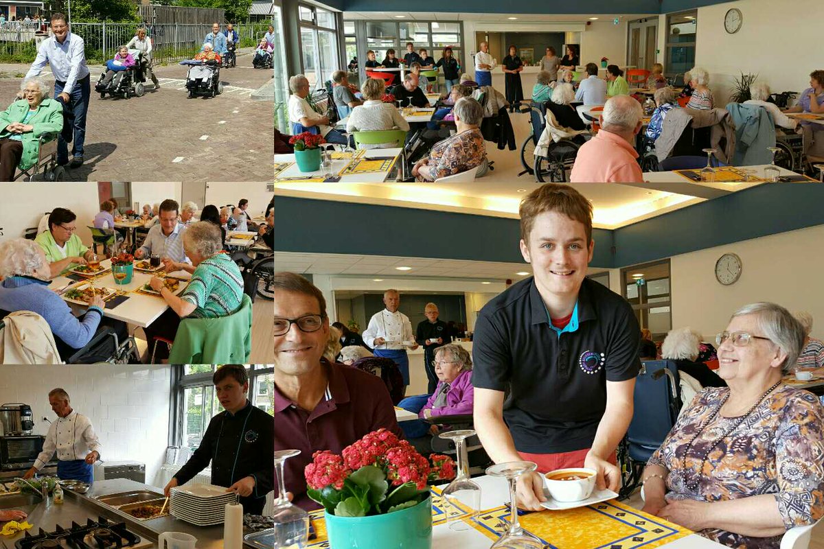 Renergie's tweet image. Jongeren @HBroerenschool en ouderen #Bieslandhof lunchen samen met #AVDeKoplopers Lekker, Leuk en Bijzonder!