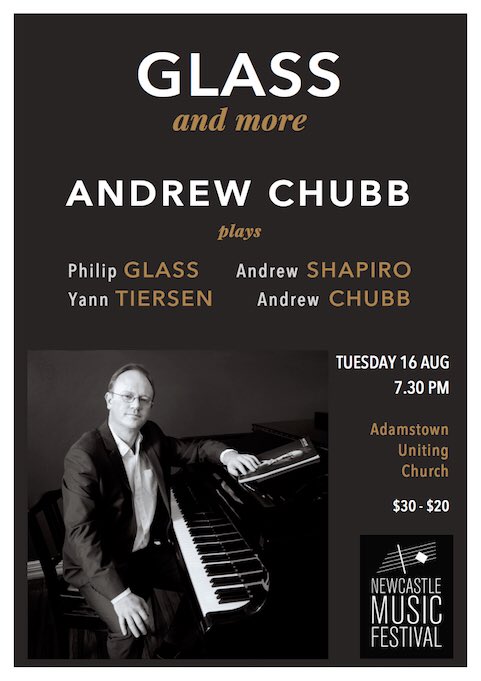 andrewchubb_au's tweet photo. Looking fwd to performing selection of #glassetudes 1-20, Tiersen, @andrew_shapiro & my own works @GlassNotesBlog https://t.co/41B3nfYVmd
