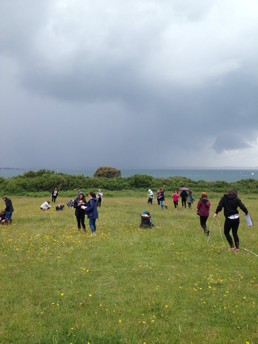 GeographyPHS's tweet image. Old Harry Rocks and quadrats on the downs @PrescottJane @Portsmouthhigh Year 9 having fun!