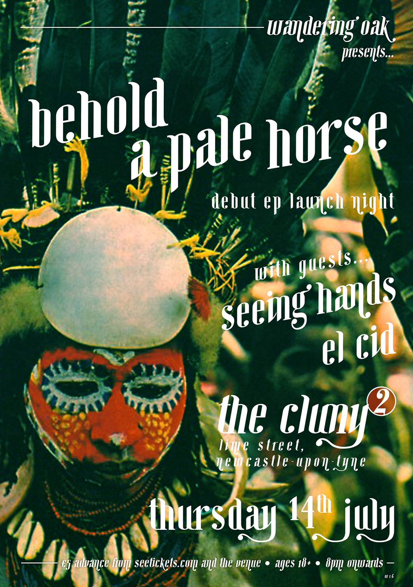 IT'S ON!!!! BAPH EP launch July 14th @thecluny 2 with <a href="/seeinghandsband/">Seeing Hands</a> and <a href="/band_cid/">El Cid</a> seetickets.com/event/behold-a… WOOP!!!