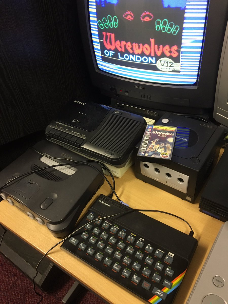 dunktech's tweet image. Testing the ZX Spectrum for next weeks exhibition. #gamersunite #zxspectrum #warewolvesoflondon