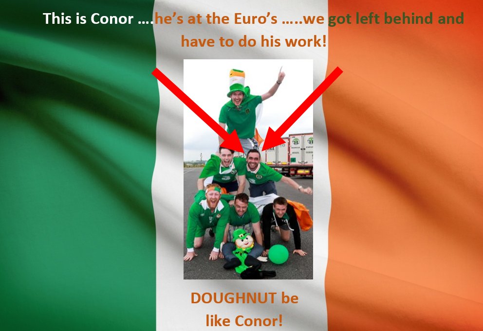 <a href="/LovinDublin/">Lovin Dublin</a> This is Conor..........Doughnut be like Conor! #LovinRewards #EURO2016 #IRL @lifestylesports #TeamEcom