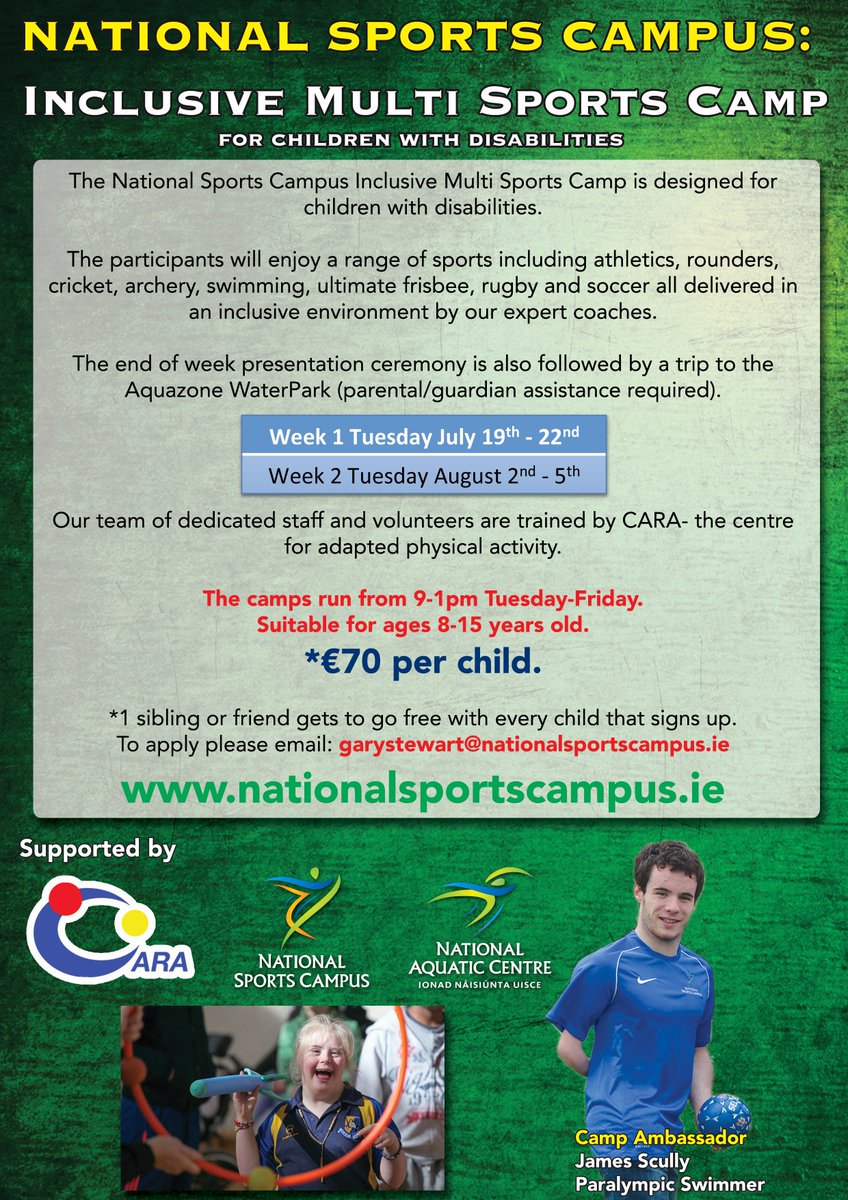 DownSyndromeIRL's tweet photo. The @NatSportsCampus launch their 1st Inclusive Sports Camp for children with disabilities https://t.co/wttWDme6U2 https://t.co/4nEDxnhDQ9
