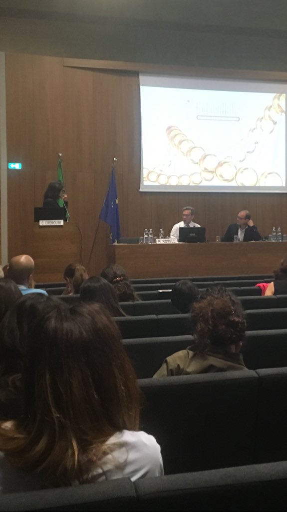 PGx_EU's tweet photo. #Pharmacogenomics Day #Golden Helix in Lucca. Dr Cremiola speaking on cfDNA in CRC https://t.co/nJkwmILWVS