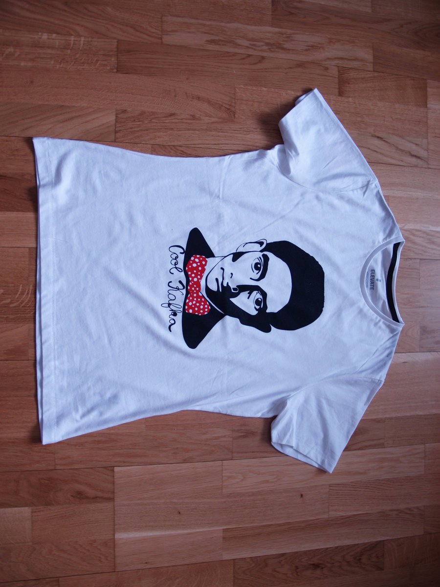 PitovaZuzi's tweet photo. "Cool Kafka" t-shirt for sale, more informationon: zuzi.pistova@gmail.com  #design #tshirtforsale #writerslife https://t.co/Yq7HwvpSGG
