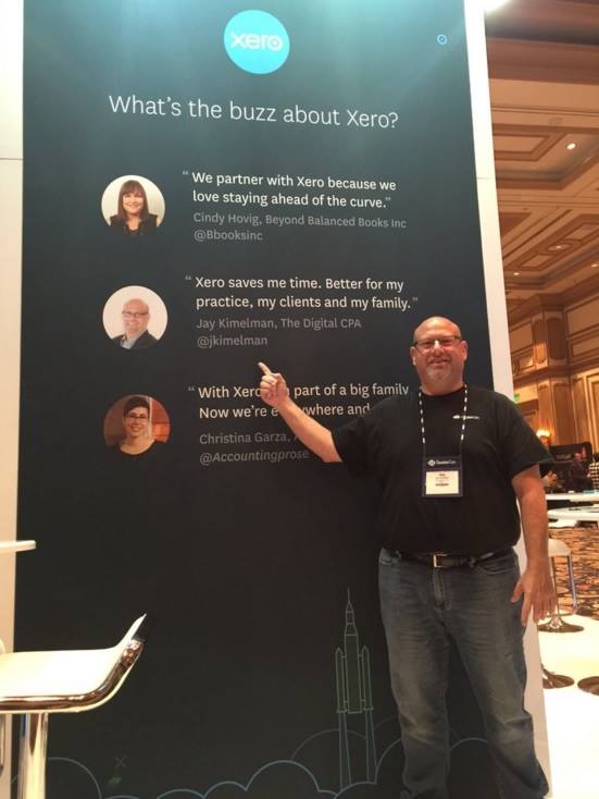TheDigitalCPA's tweet image. #TBT Here’s our very own Jay Kimelman at last year’s #SleeterCon! He was even quoted on this massive banner!