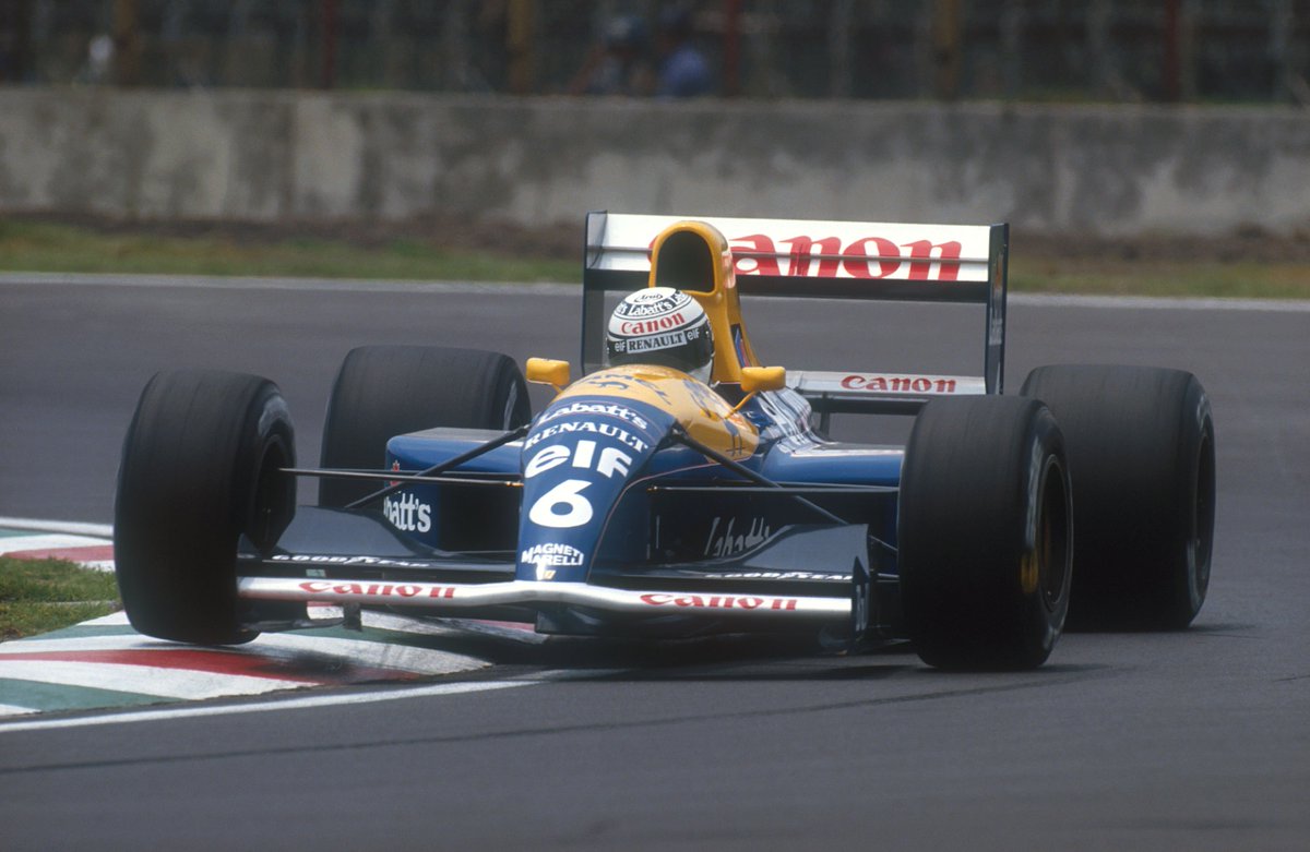 Williams Racing Onthisday In 1991 Riccardo Patrese Led A Williams One Two At The Mexican Grand Prix F1