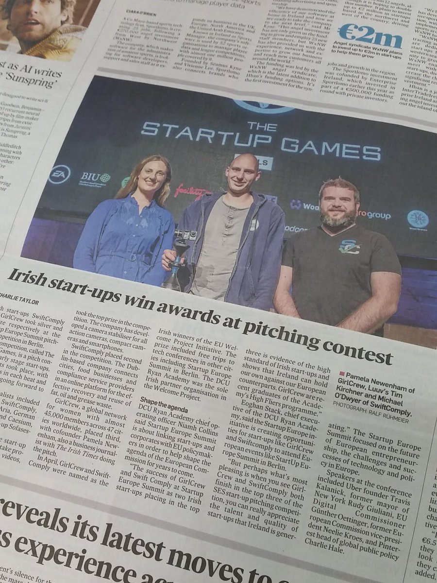 GECinD8's tweet photo. Congrats to @GirlCrewHQ &amp; our very own @SwiftComply who took bronze &amp; silver at the #startup Europe Summit in Berlin https://t.co/uPgFSgHYqE