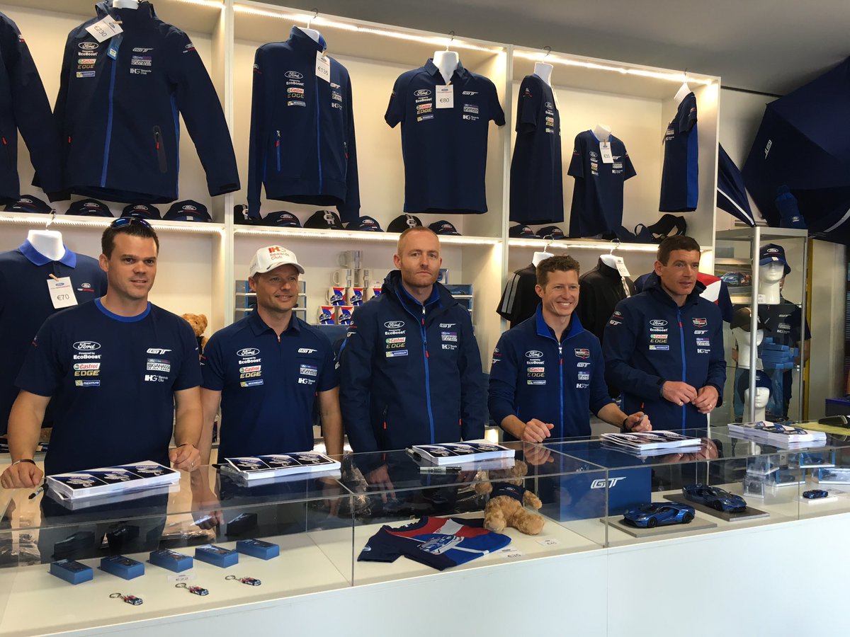 FordRacing's tweet photo. Not sure about the new shop assistants at the #Ford shop @24hoursoflemans #FordLeMans https://t.co/x2MYSYViCW