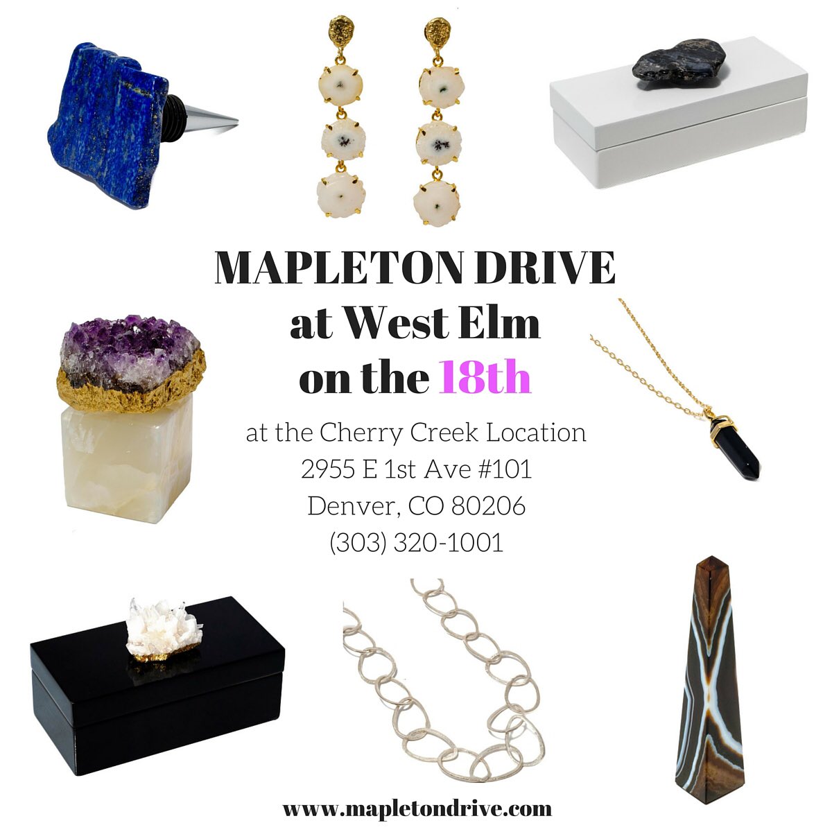 MapletonDrive's tweet image. Only two days until our pop up shop. See our new products at the west elm in cherry creek #denver #denverstyle