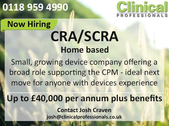 CPLLifeSciences's tweet photo. CRA / SCRA - Home Based. #MedicalDevices #ClinicalResearch Apply today! #CRAjobs https://t.co/6uoW0QRHNP