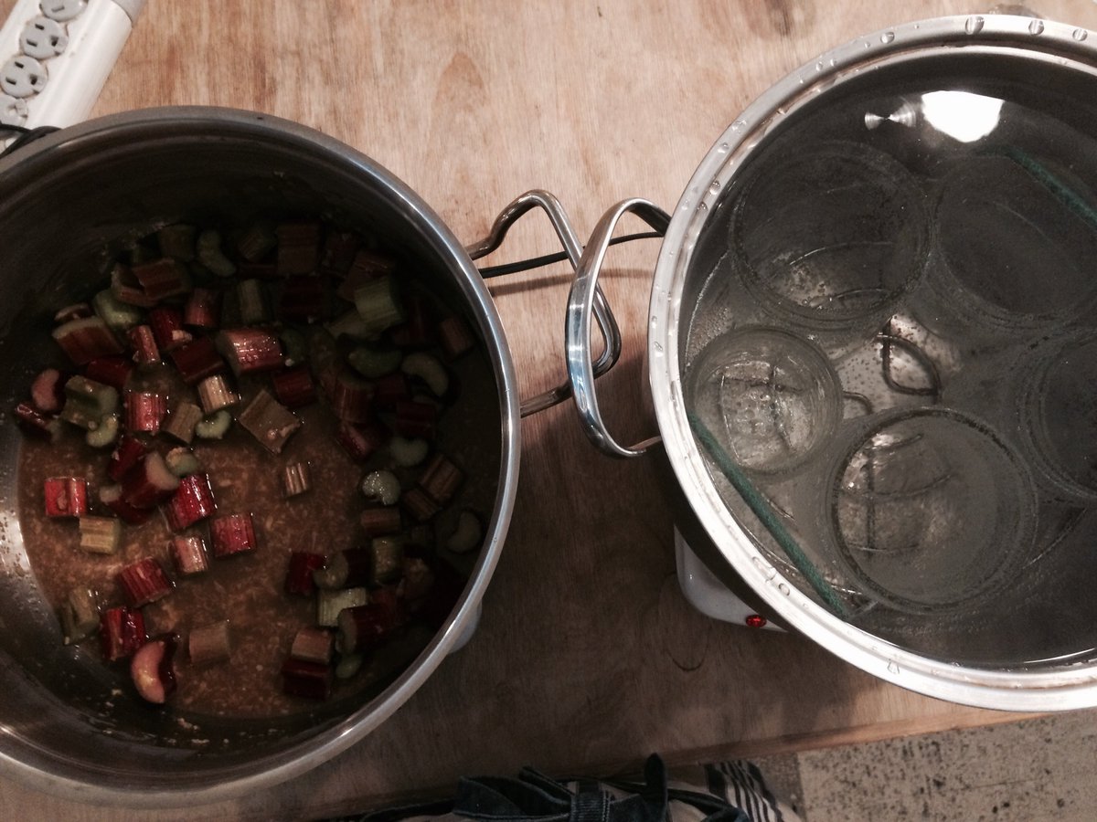Spring means we've been busy here at the shop! Can't stop, won't stop, CANNING! (Including this ginger rhubarb jam).