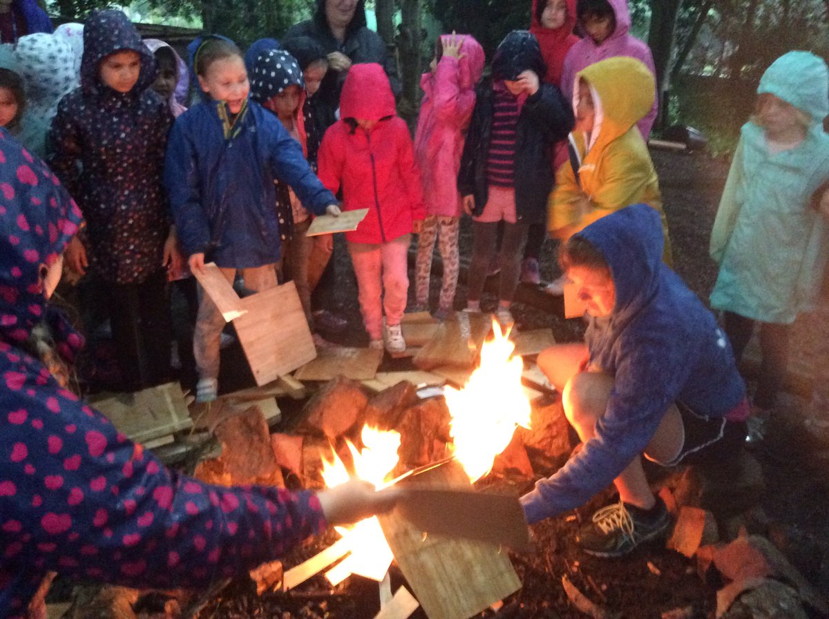 NGHSJuniors's tweet photo. Set fire to the rain! Wet weather doesn't stop us! No way! Year 3 having a campfire tonight #fieryfun https://t.co/zlLs8ioV2Q