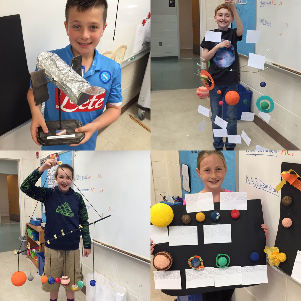 5MWESDRC's tweet photo. Ending the school year w/ a [big] bang! Look @ these awesome solar system projects! #MWESchool #personalizedlearning https://t.co/EGW6Y8VOqx