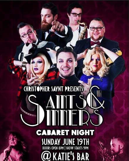 ChriSaynt's tweet photo. Saints and Sinner Cabaret comes to Katies thus Sunday to raise miney for Waverly Care. Ticlets on £5!!! https://t.co/WWXkE4eb01