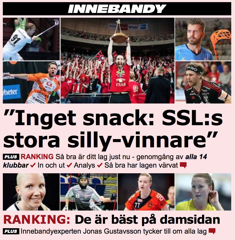 Uppdaterat JUST NU-dokumenten med det som hänt i alla 28 SSL-lag den senaste tiden. Kolla gärna in (PLUS-låsta).