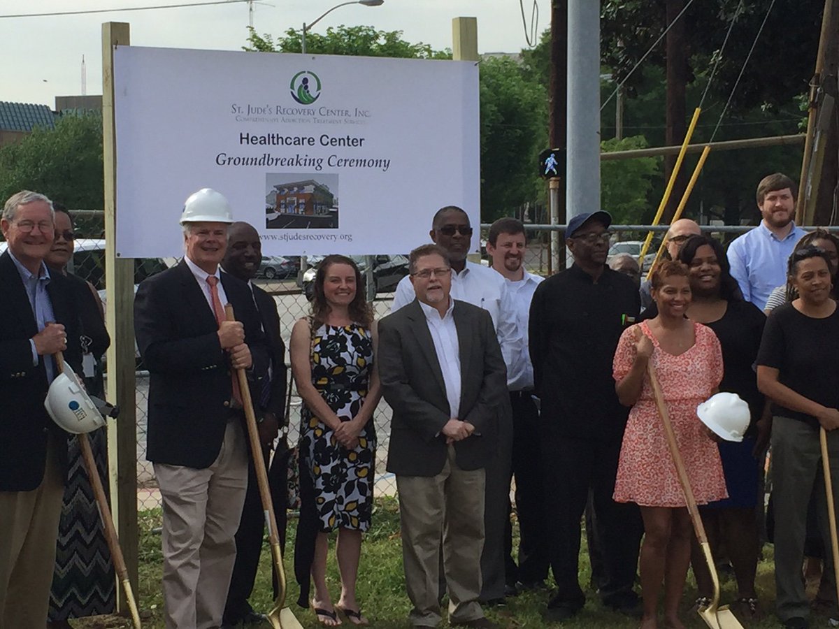 GSSTJ's tweet photo. Congrats @StJudesRecovery on a successful ground breaking of the new healthcare center in Midtown! #sjrc #gsstj https://t.co/MMqCsxvRQ7