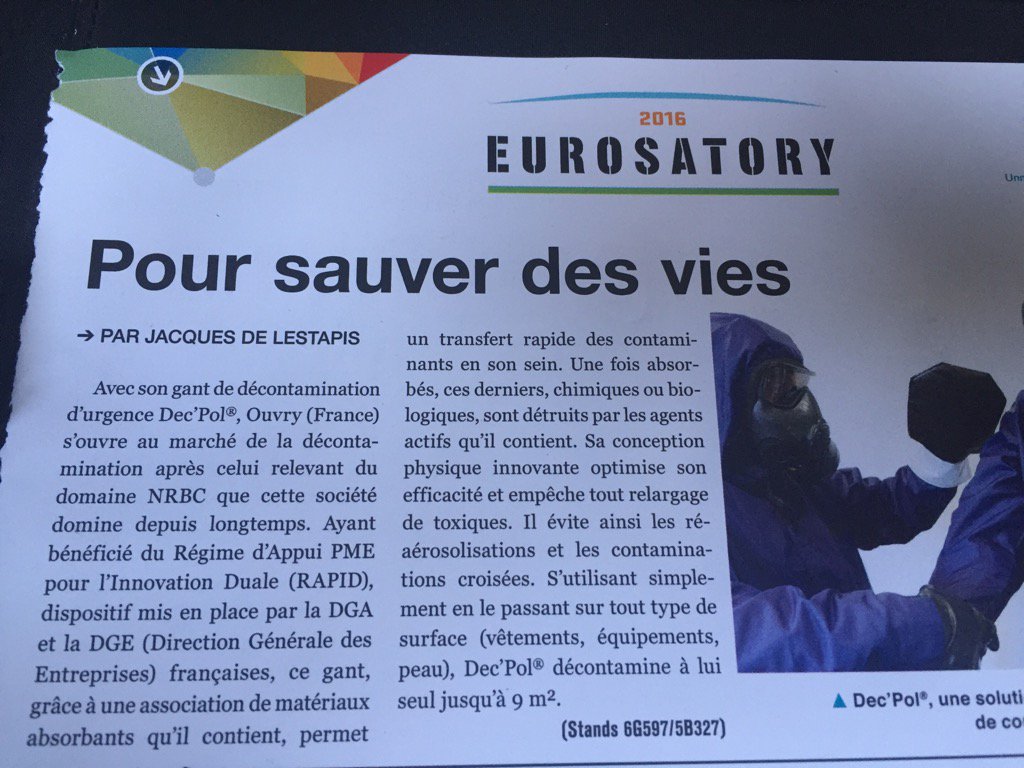 Ouvry_NRBCe's tweet photo. #DecPol , gant de Decontamination d'urgence #NRBC frappe encore sur #EUROSATORY https://t.co/r6VYbAn071
