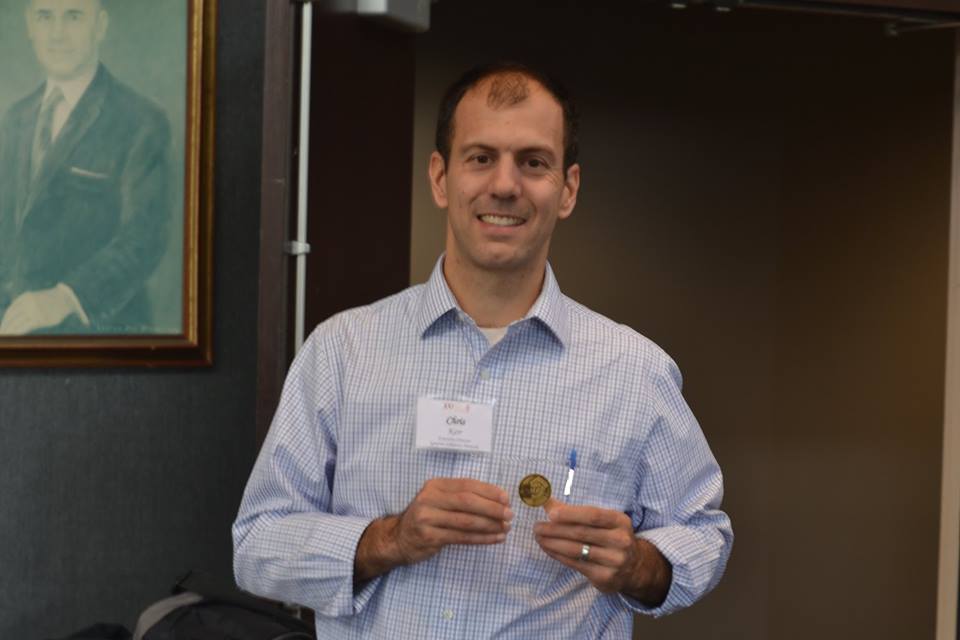 Alpha_Sigma_Nu's tweet photo. Chris Kerr, Executive Director of @IGsolidarityNET receiving his Magis award at Centennial Conference #tbt #ASN100 https://t.co/h9q4W7jGLl