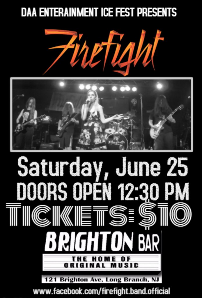 FirefightNJ's tweet photo. Firefight is coming back to the Brighton Bar on Saturday June 25! https://t.co/AJlzCyYrm0