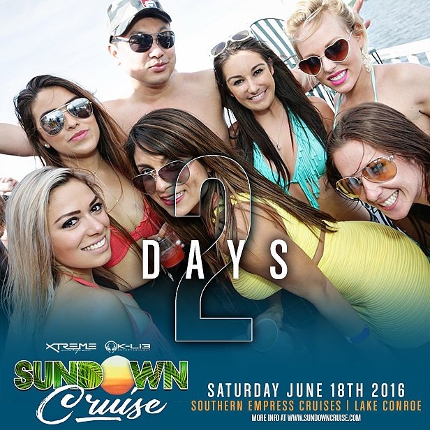 UE_Htx's tweet photo. 2 Days Left #Houston!

#SundownCruise 80% SOLD OUT! 

Secure your pass today: 
https://t.co/inOy2PT1be https://t.co/Il1pIlvRl1