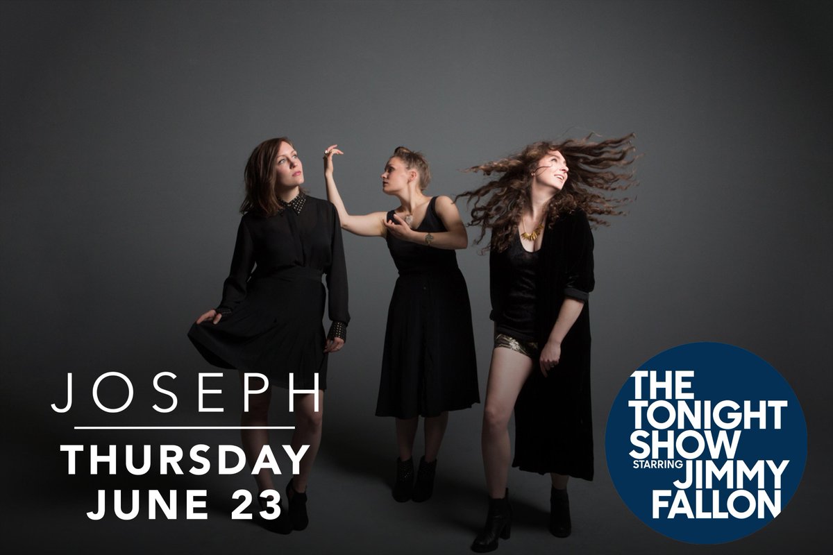 thebandjoseph's tweet photo. Beyond excited to announce we’ll be performing “White Flag” on @FallonTonight June 23! https://t.co/8R9BkE3tv3