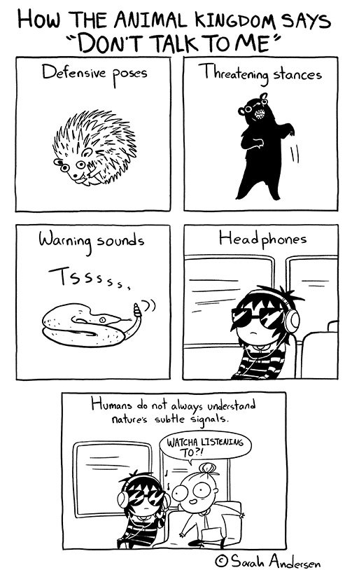 AsapSCIENCE's tweet photo. How the animal kingdom says "don't talk to me." (via @SarahCAndersen) https://t.co/LmqcNwwlwx
