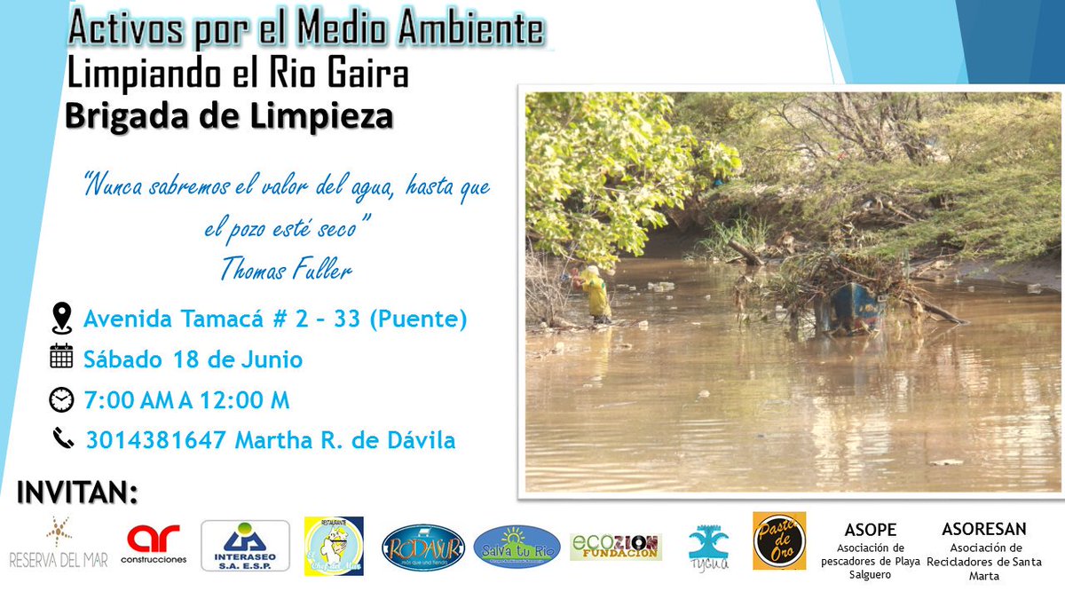 FrateloColombia's tweet photo. #SantaMarta #SantaMartaLimpia entre todos podemos, los esperamos https://t.co/Ppf4KDjNmP