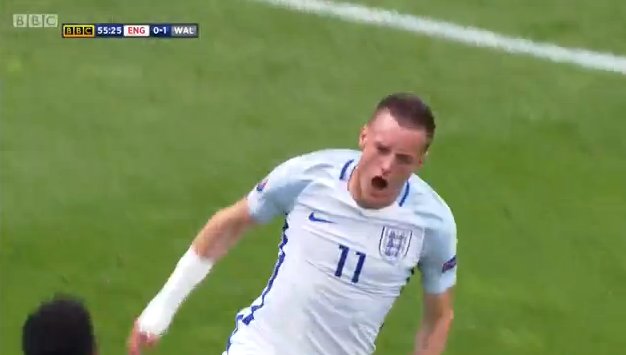 BBCMOTD's tweet photo. (More) fairytale stuff for Jamie Vardy... https://t.co/omYLWoVk56 #ENGWAL https://t.co/kHmtE9xPdh