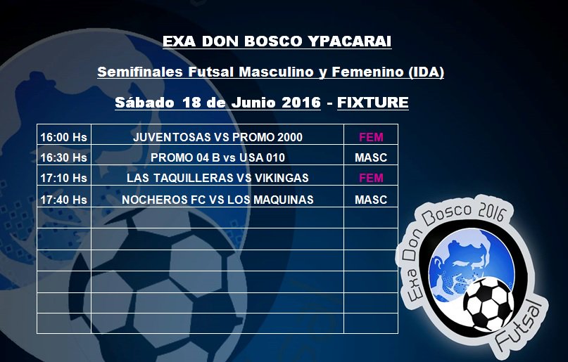 exacsdby's tweet photo. Semifinales (Ida) Futsal Masculino y Femenino #EXACSDBY
Desde las 16:00 Hs Club 24 de Mayo Ypacarai https://t.co/2xpquUMqEi