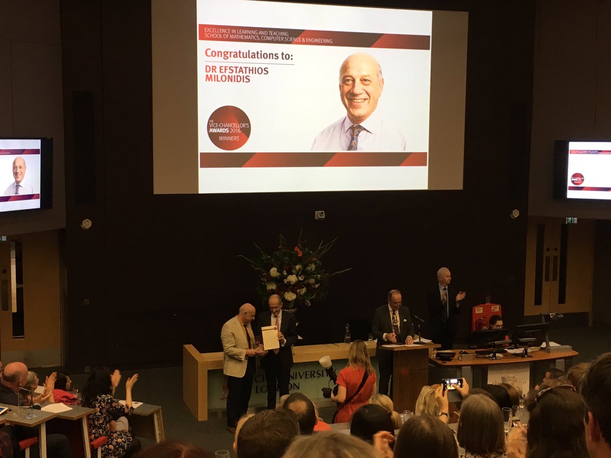 CityUniLEaD's tweet photo. Excellence in Learning & Teaching #VCAwards: Efstathios Milonidis wins for #SMCSE https://t.co/TT1Gb8dCzD