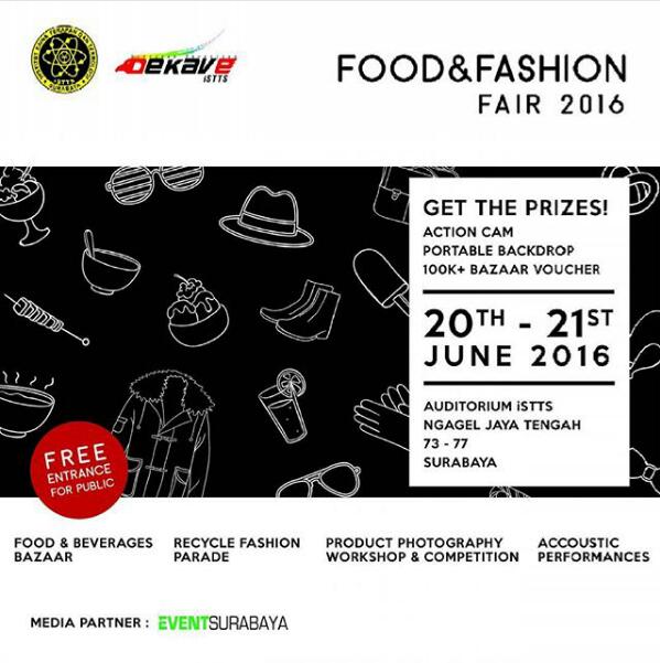 halostts's tweet photo. HIMA DKV iSTTS, proudly present:
FOOD DAN FASHION FAIR 2016

CP :
Amelia Hadi (081231475406)
#halostts #iSTTS https://t.co/VwsylUBXZq