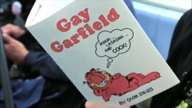daddywank's tweet photo. Gay Garfield spends all his time thinking about lasagna and cock. @onestoplaughter @MileyCyrus funny #gay #joke https://t.co/X7cq5GmUTh