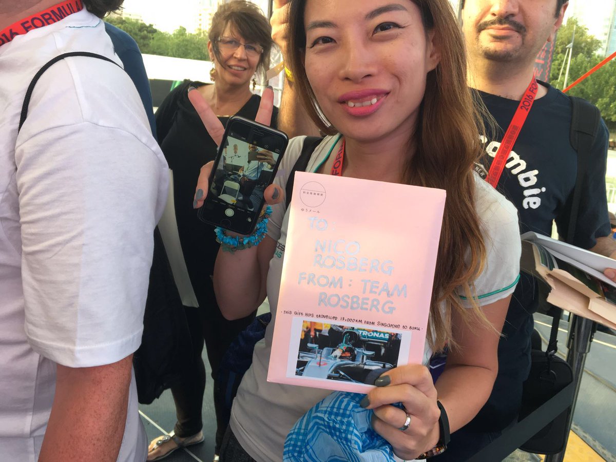 MercedesAMGF1's tweet photo. Scribbles, selfies and special messages...
Great crowd out here at the #EuropeanGP autograph session!
#F1Baku #F1 https://t.co/0qDwVMfjnr