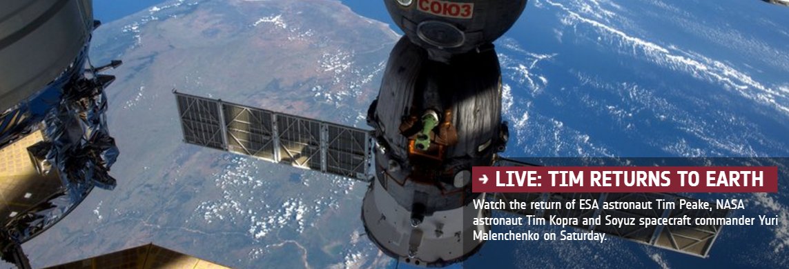 Set your alarm clocks, here's how to watch <a href="/astro_timpeake/">Tim Peake</a> <a href="/astro_tim/">Tim Kopra</a> &amp; Yuri return to Earth esa.int/Our_Activities…