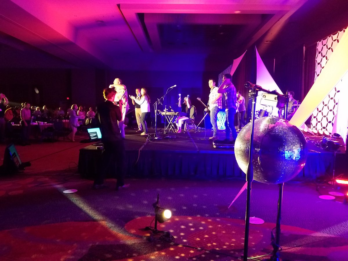bhillford's tweet photo. A disco ball at a church software conference? OK #shelbyisc, you win. https://t.co/iMaSQX4MCT