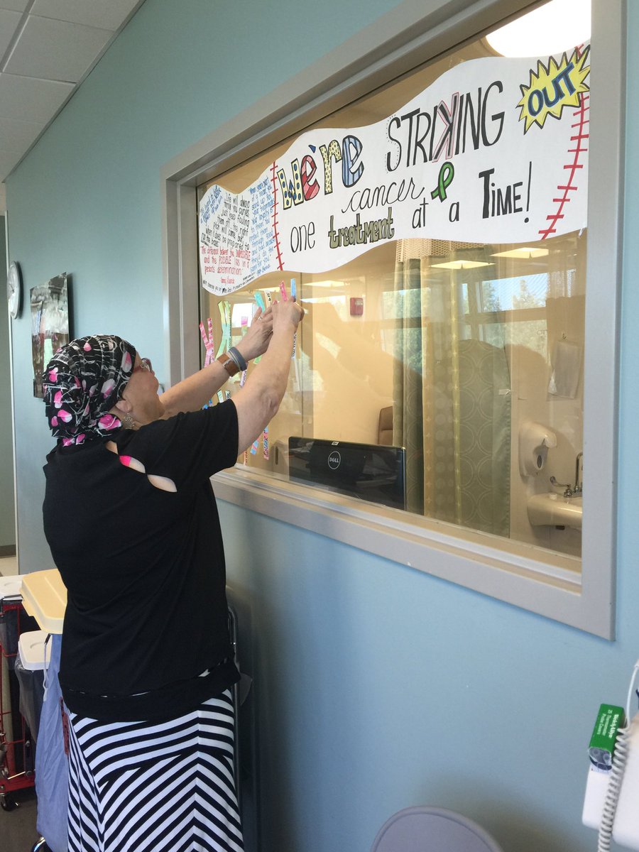 CoachPorter1's tweet photo. Congrats to my mother-in-law Sharon on her final chemo treatment! https://t.co/B2poHwuQB0