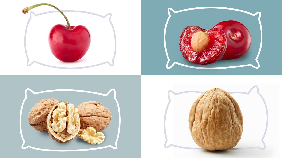 FairfieldHotels's tweet photo. Try these foods to help you #sleep – walnuts have tryptophan and cherries release melatonin. #Snack https://t.co/O7X4ynjnBI