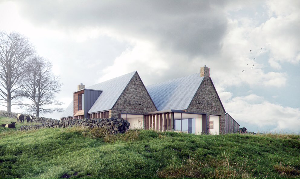 ianhazard's tweet photo. First look at our proposals for a replacement dwelling in the #northyorkmoors #architecture https://t.co/WNJRcL0Fat
