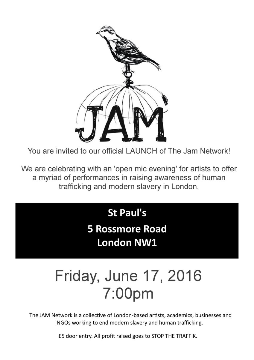 Head to @STOPTHETRAFFIK's open-mic night tonight, for the launch of The Jam Network uksaysnomore.org/the-jam-networ…