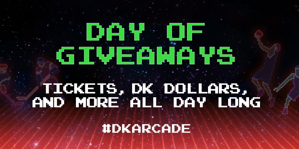 DraftKings's tweet photo. Enter to win 1 of 5 $20 DK Dollars:
1. Be following us
2. RT
Ends at 12:30pm EST! #DKArcade
https://t.co/SeONrxwAMS https://t.co/5Bwx8tdiUW