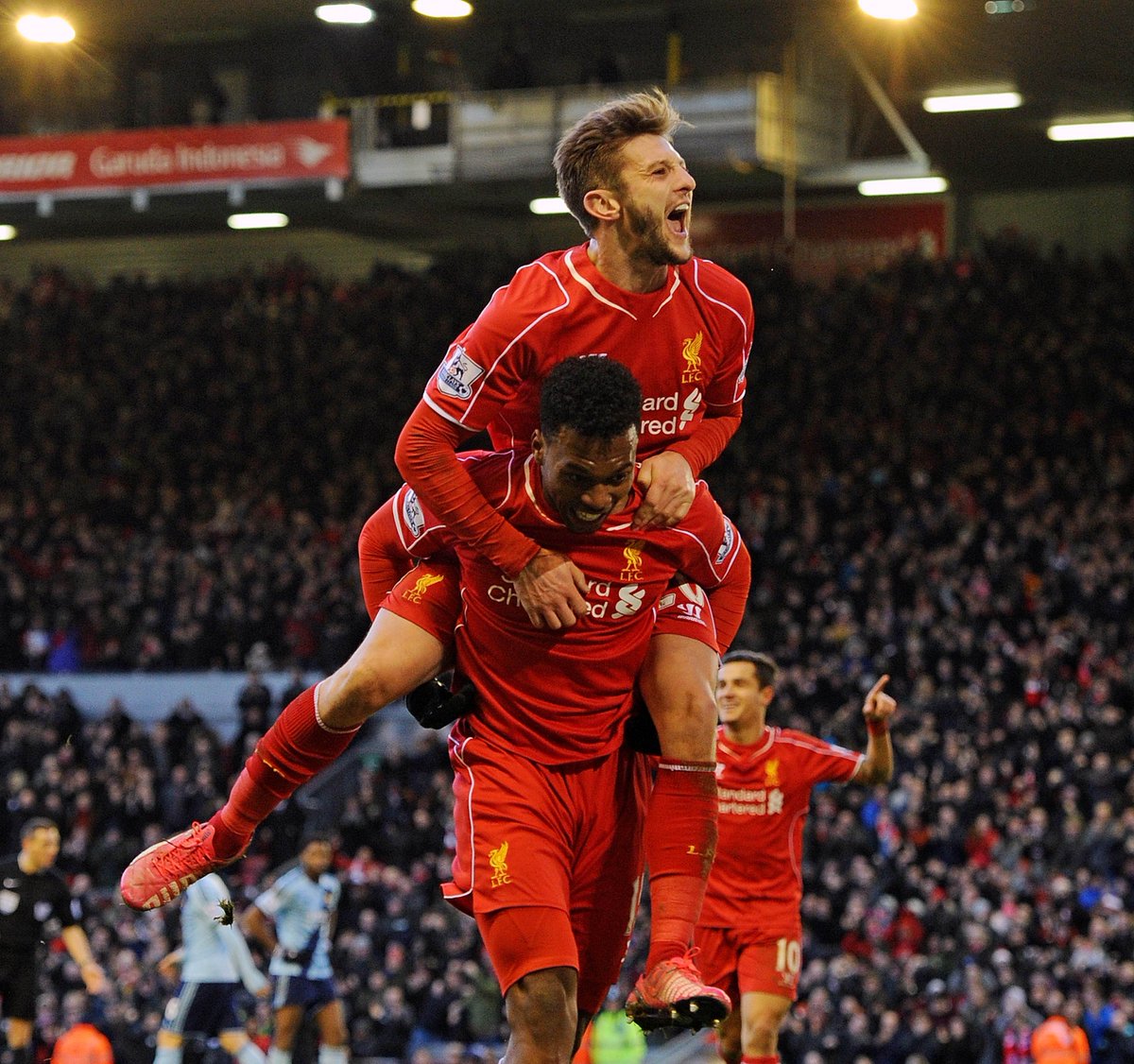 LFC's tweet photo. 📸 Adam Lallana has always enjoyed a @DanielSturridge goal... https://t.co/LGQ6CnB9yn