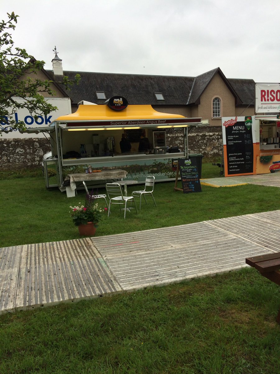 Wellhungtender's tweet photo. Sitting pretty @BordersBookFest in Melrose. Food village can be accessed without buying a ticket for the festival 🍔🍦 https://t.co/tW2yke53P4