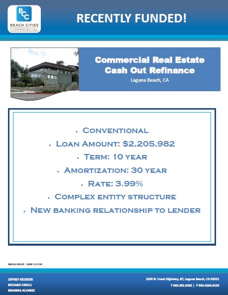 Recently Funded Comm CRE Refi!
