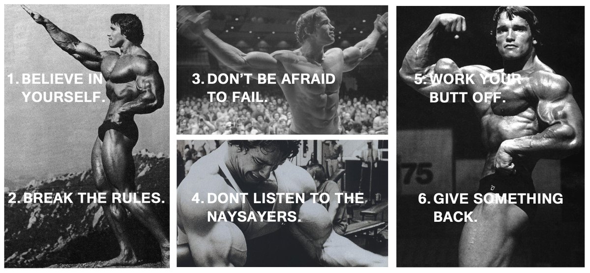Landinfitness's tweet photo. Arnold's 6 Rules of Success
#fitfam #fitness #gym https://t.co/Nok93tb3Nt