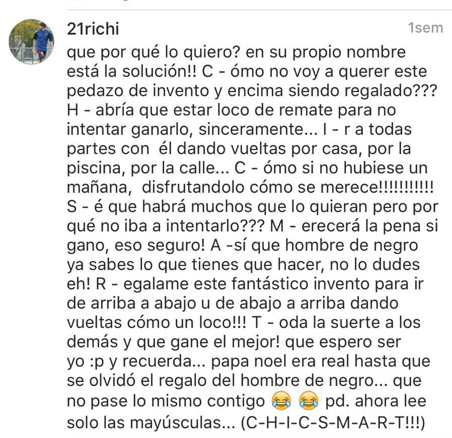 hdnegro's tweet photo. Por tu originalidad has ganado el @ChicSmart_spain @21richi !!! 👍🏻🍀Enhorabuena!!! Gracias a todos por participar! https://t.co/lIGEXa1JCy