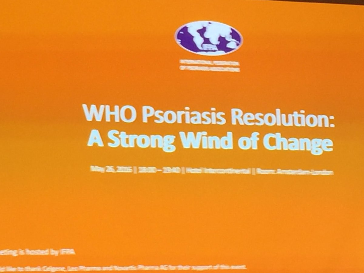 Wind of change WHO resolution in psoriasis